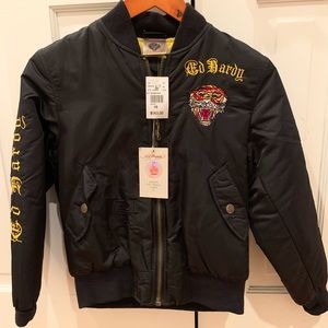Ed Hardy Boys Bomber Jacket Size 10